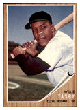 1962 Topps Baseball #462 Willie Tasby Indians EX-MT No Emblem 452668