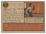1962 Topps Baseball #462 Willie Tasby Indians EX-MT No Emblem 452668