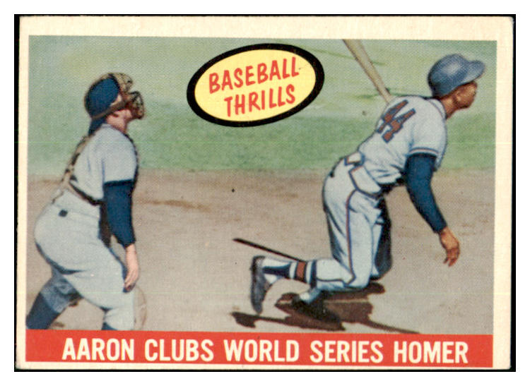 1959 Topps Baseball #467 Hank Aaron IA Braves VG-EX 452726