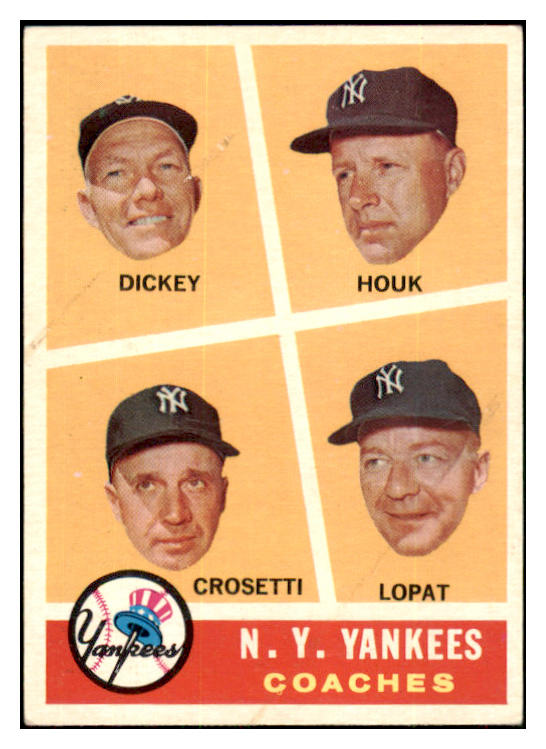 1960 Topps Baseball #465 Bill Dickey Yankees VG 452728