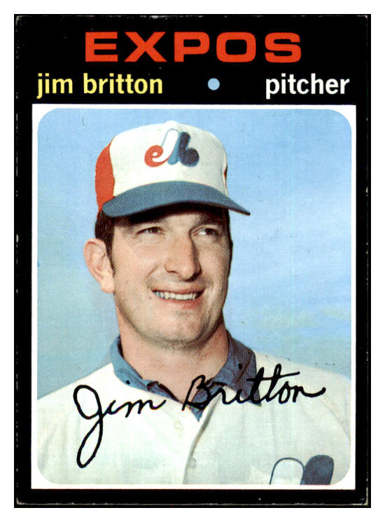 1971 Topps Baseball #699 Jim Britton Expos EX 452822