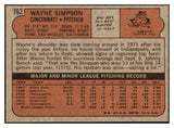 1972 Topps Baseball #762 Wayne Simpson Reds EX-MT 452882