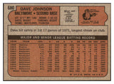 1972 Topps Baseball #680 Dave Johnson Orioles NR-MT 452893