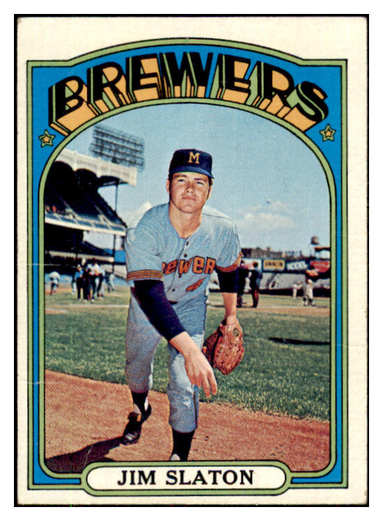 1972 Topps Baseball #744 Jim Slaton Brewers VG-EX 452929