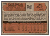 1972 Topps Baseball #762 Wayne Simpson Reds VG-EX 452971
