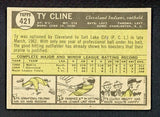 1961 Topps Baseball #421 Ty Cline Indians VG-EX 453015