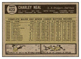 1961 Topps Baseball #423 Charlie Neal Dodgers VG-EX 453024