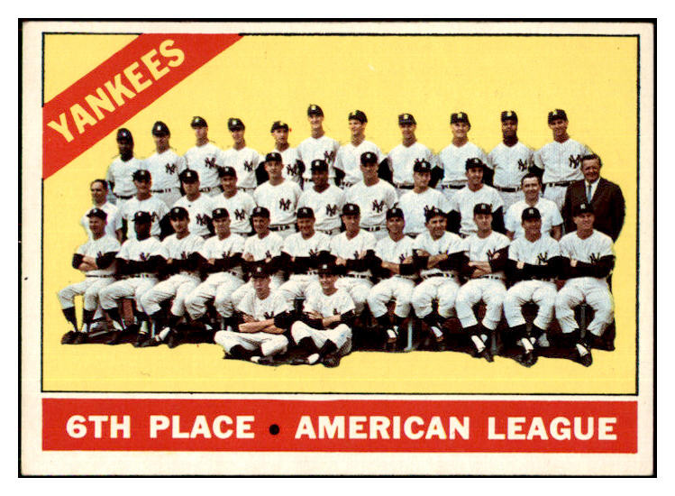 1966 Topps Baseball #092 New York Yankees Team EX-MT 453038