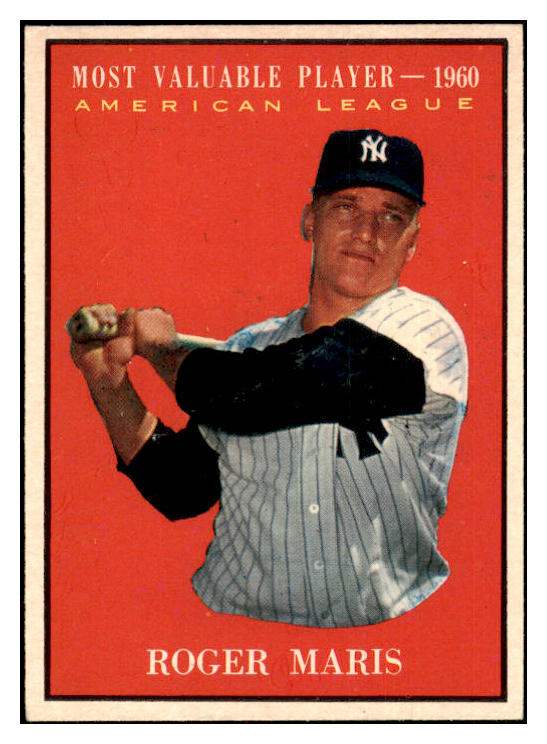 1961 Topps Baseball #478 Roger Maris MVP Yankees EX-MT 453041
