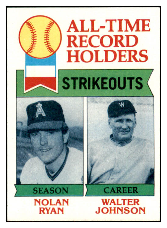 1979 Topps Baseball #417 Nolan Ryan Walter Johnson NR-MT 453061