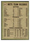 1971 Topps Baseball #641 New York Mets Team EX-MT 453073