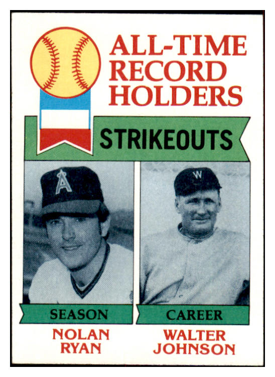 1979 Topps Baseball #417 Nolan Ryan Walter Johnson EX-MT 453108