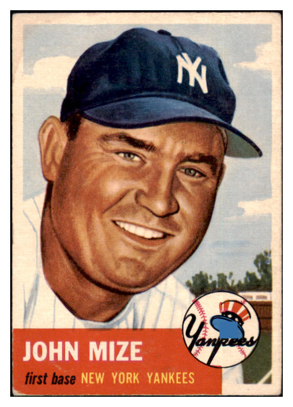 1953 Topps Baseball #077 Johnny Mize Yankees VG-EX 453116