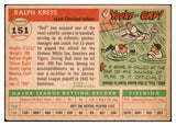 1955 Topps Baseball #151 Ralph Kress Indians VG-EX 453130