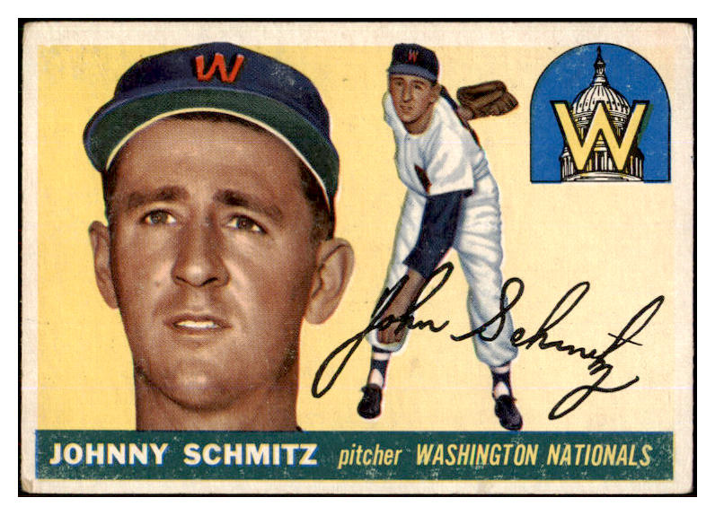 1955 Topps Baseball #159 Johnny Schmitz Senators VG-EX 453138