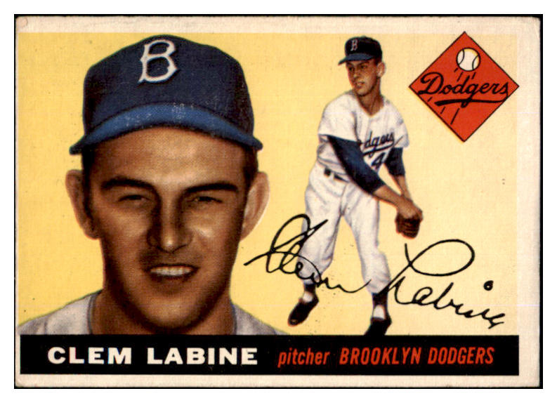 1955 Topps Baseball #180 Clem Labine Dodgers VG 453154