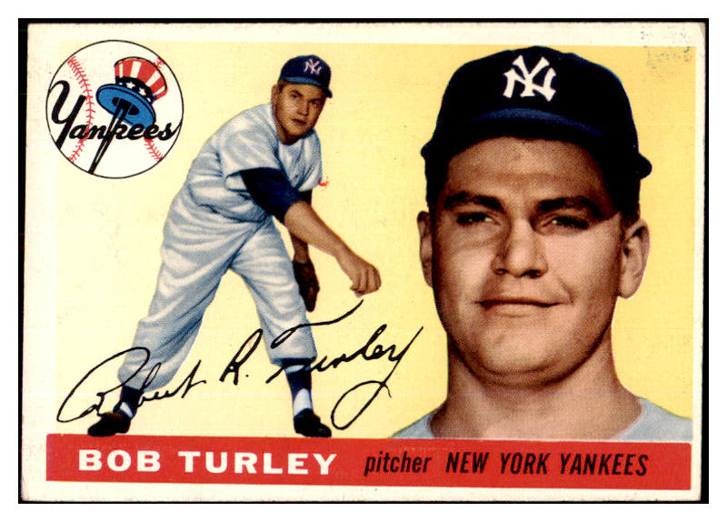 1955 Topps Baseball #038 Bob Turley Yankees EX-MT 453163
