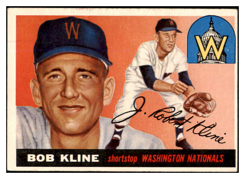 1955 Topps Baseball #173 Bob Kline Senators EX 453191