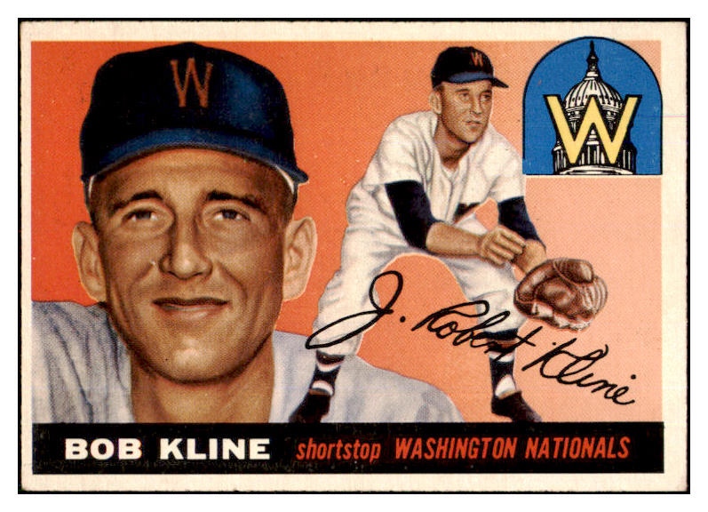 1955 Topps Baseball #173 Bob Kline Senators EX 453192