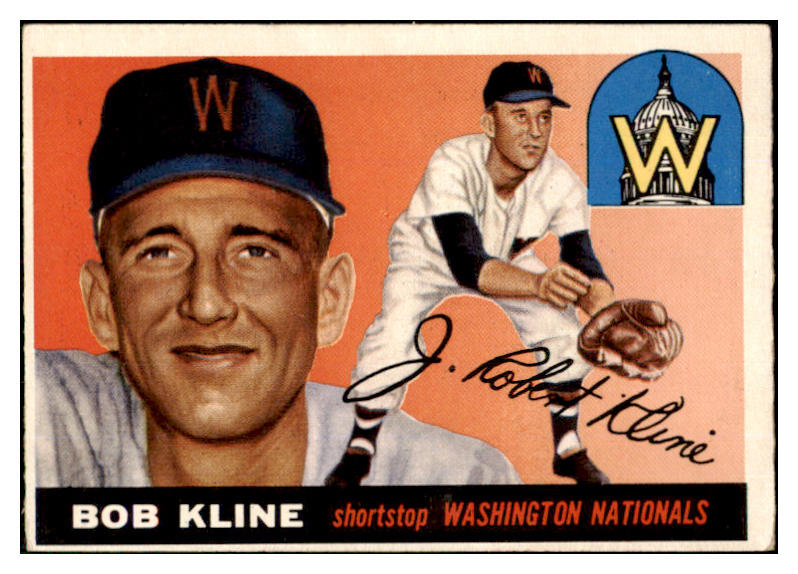 1955 Topps Baseball #173 Bob Kline Senators EX 453193