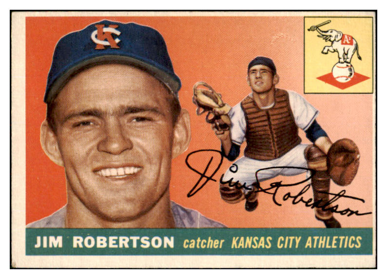 1955 Topps Baseball #177 Jim Robertson A's EX 453196