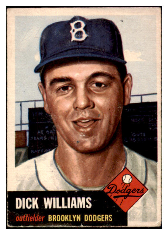 1953 Topps Baseball #125 Dick Williams Dodgers FR-GD 453244