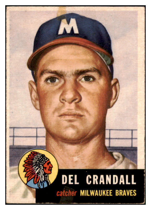 1953 Topps Baseball #197 Del Crandall Braves FR-GD 453250