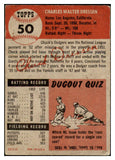 1953 Topps Baseball #050 Chuck Dressen Dodgers FR-GD 453251