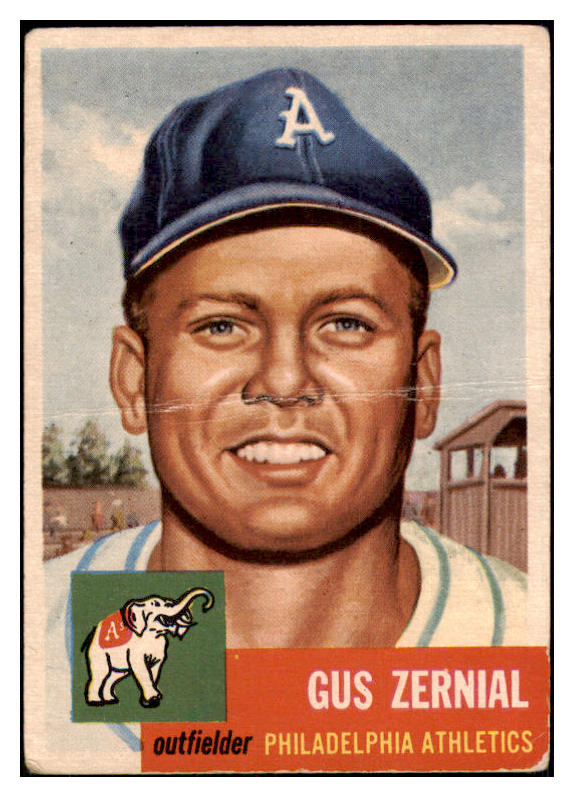 1953 Topps Baseball #042 Gus Zernial A's FR-GD 453252