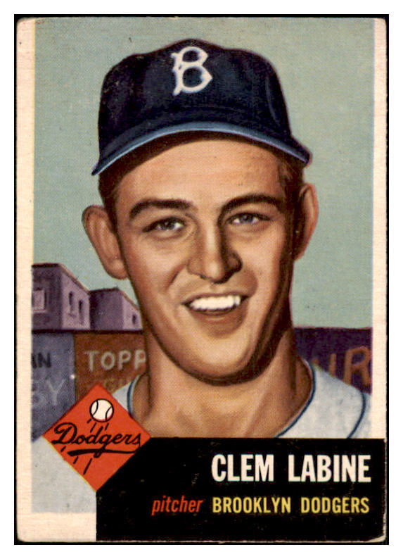 1953 Topps Baseball #014 Clem Labine Dodgers GD-VG 453275
