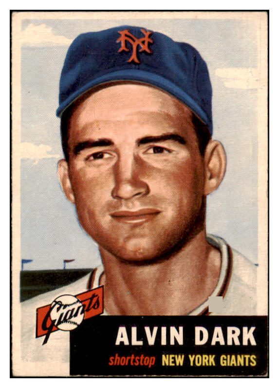 1953 Topps Baseball #109 Alvin Dark Giants EX 453295