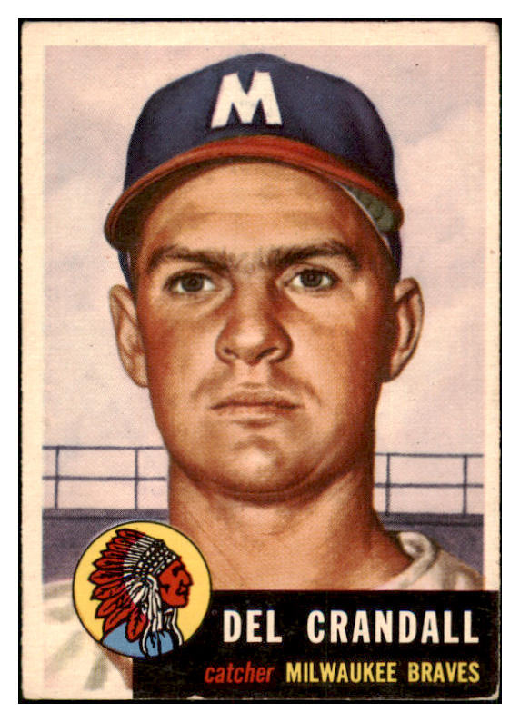 1953 Topps Baseball #197 Del Crandall Braves VG-EX 453323