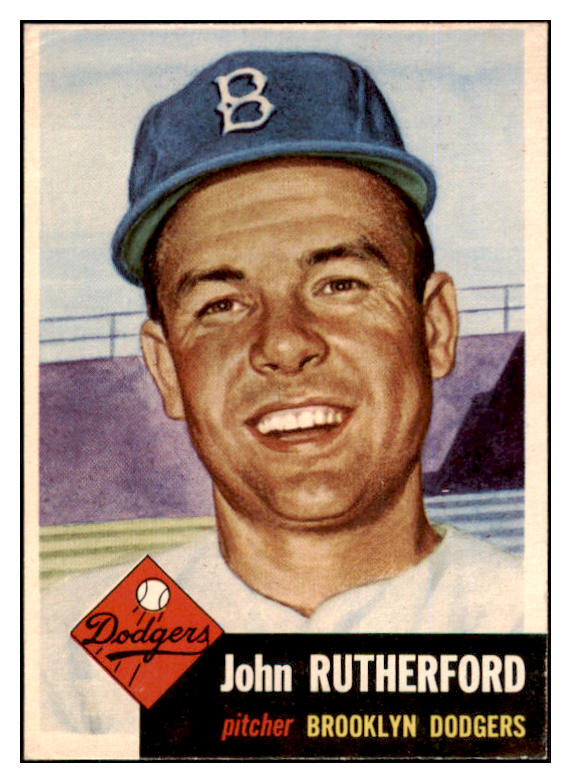1953 Topps Baseball #137 John Rutherford Dodgers GD-VG 453340