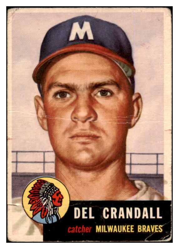 1953 Topps Baseball #197 Del Crandall Braves FR-GD 453364