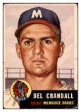 1953 Topps Baseball #197 Del Crandall Braves FR-GD 453364