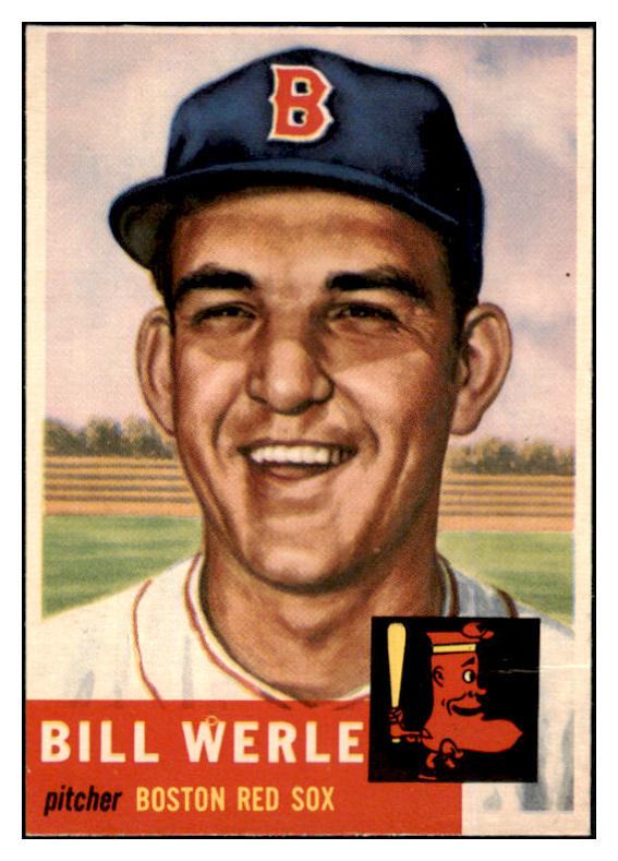 1953 Topps Baseball #170 Bill Werle Red Sox GD-VG 453380