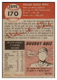 1953 Topps Baseball #170 Bill Werle Red Sox GD-VG 453380