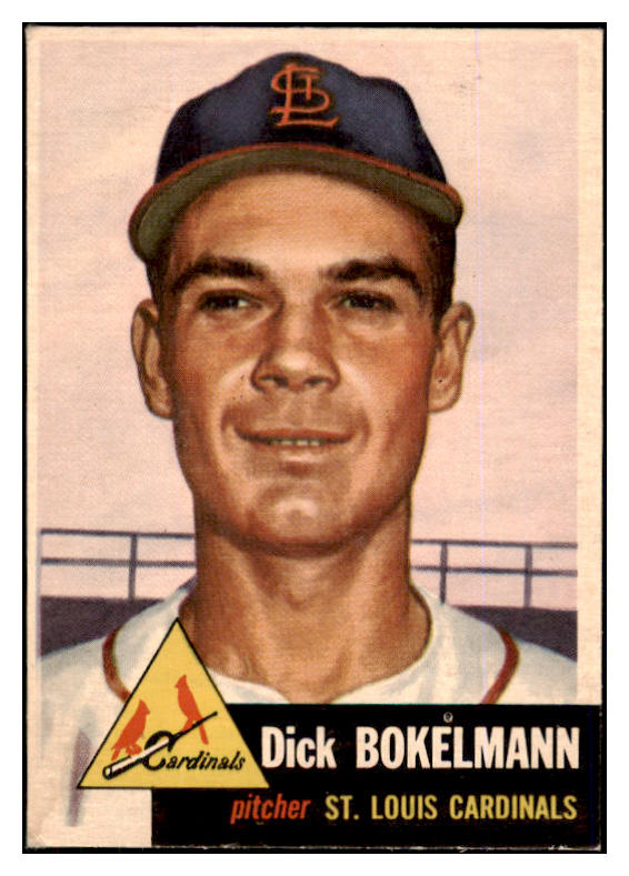 1953 Topps Baseball #204 Dick Bokelmann Cardinals GD-VG 453419