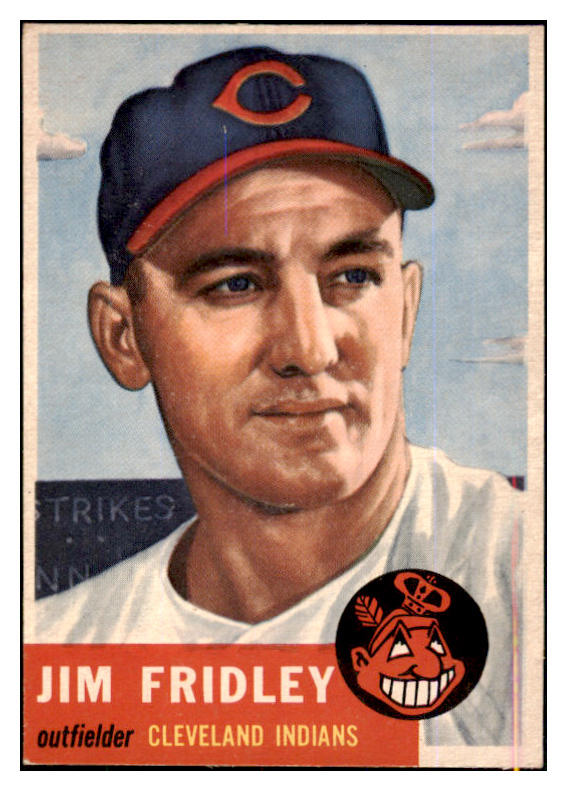 1953 Topps Baseball #187 Jim Fridley Indians VG 453428