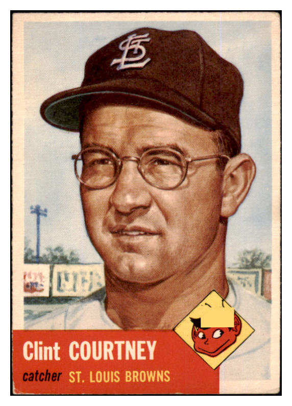 1953 Topps Baseball #127 Clint Courtney Browns VG-EX 453462