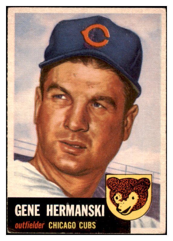 1953 Topps Baseball #179 Gene Hermanski Cubs EX 453501