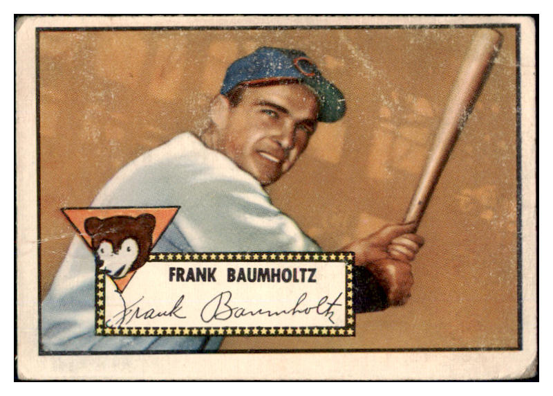 1952 Topps Baseball #225 Frank Baumholtz Cubs Good 453513