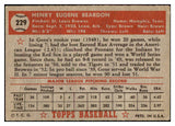 1952 Topps Baseball #229 Gene Beardon Browns Good 453514