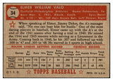 1952 Topps Baseball #034 Elmer Valo A's VG-EX Red 453527