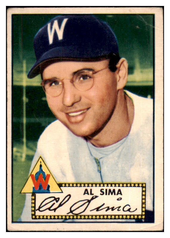 1952 Topps Baseball #093 Al Sima Senators VG 453532