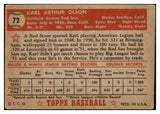 1952 Topps Baseball #072 Karl Olson Red Sox VG Red 453540