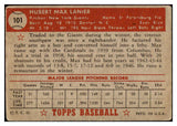 1952 Topps Baseball #101 Max Lanier Giants GD-VG 453568