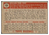 1952 Topps Baseball #123 Eddie Yost Senators GD-VG 453571