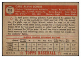 1952 Topps Baseball #116 Carl Scheib A's GD-VG 453587