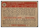 1952 Topps Baseball #105 John Pramesa Cubs Good 453591